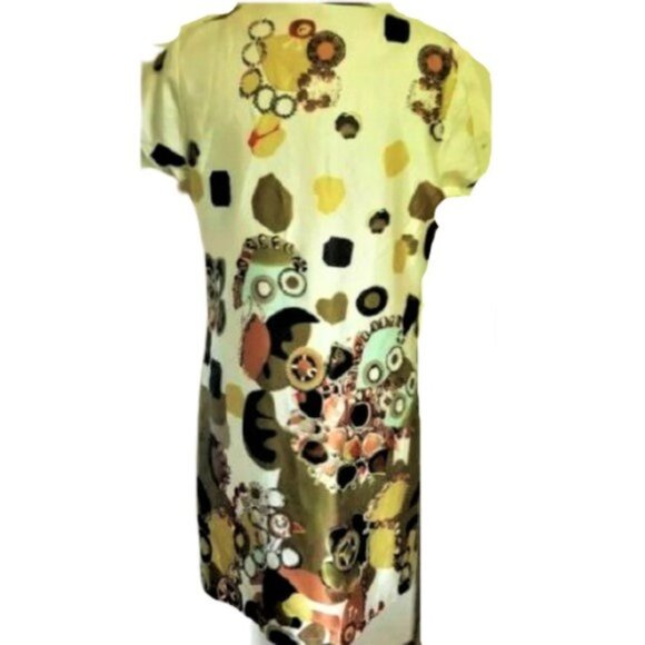 Vintage 90s Vertigo Paris cotton & silk blend shift tunic dress - Picture 6 of 7